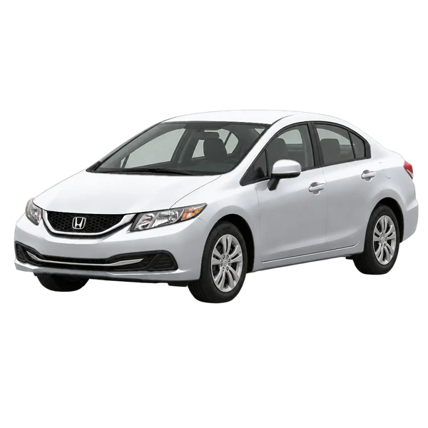 silver 2014 Honda Civic front three-quarter (facing left) view