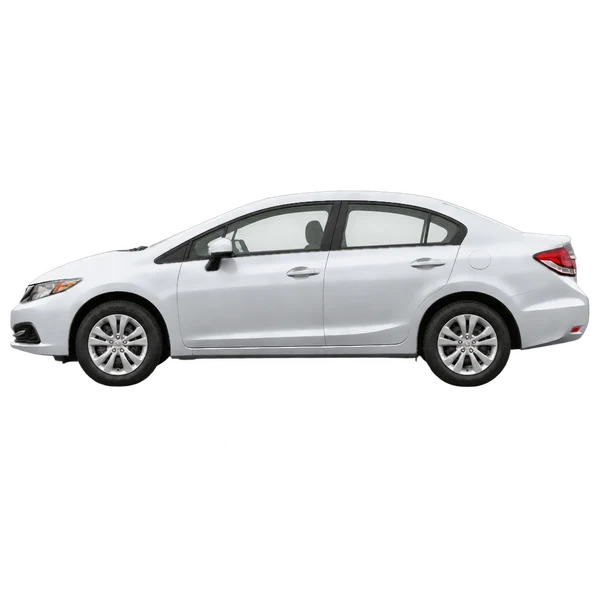 silver 2014 Honda Civic side (facing left) view
