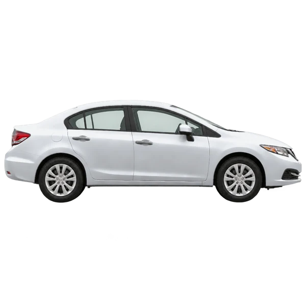 silver 2014 Honda Civic side (facing right) view