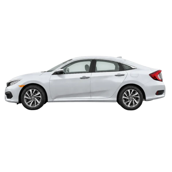 silver 2016 Honda Civic side (facing left) view