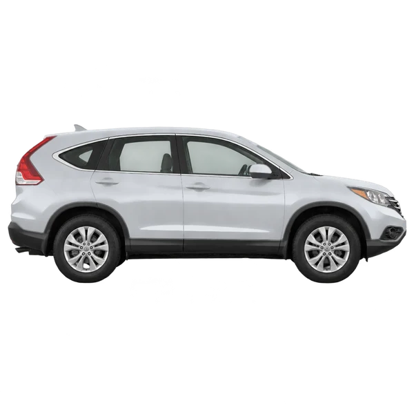 Honda CR-V 2012 prata, vista lateral (voltada para a direita)