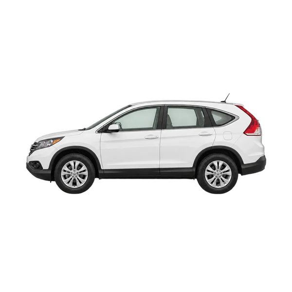 Honda CR-V 2014 en blanco, vista lateral (mirando a la izquierda)