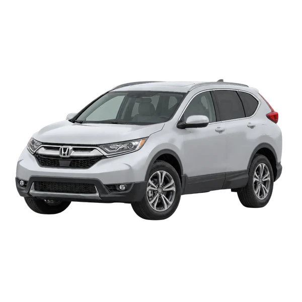 Honda CR-V 2017 prata, vista dianteira em três quartos (voltada para a esquerda)