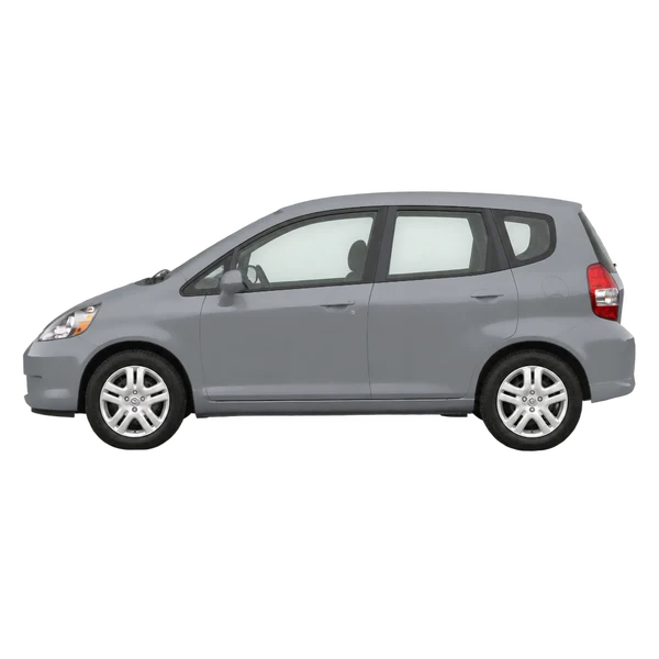 Honda Fit 2004 gris, vue côté (vers la gauche)