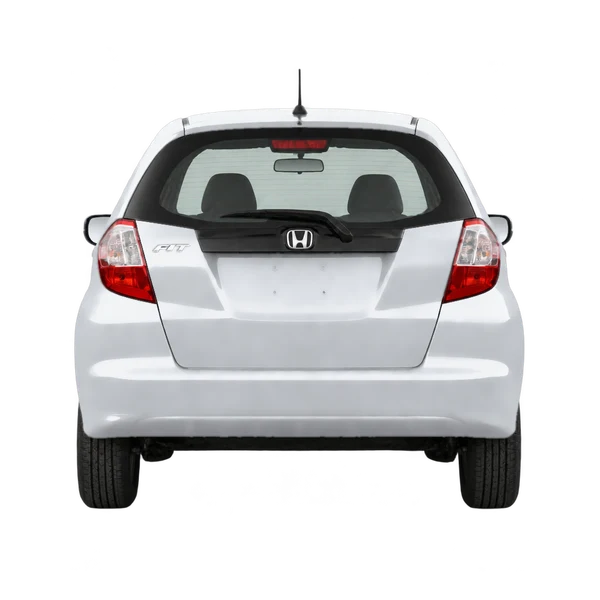 シルバーの2014 Honda Fit(リアビュー)