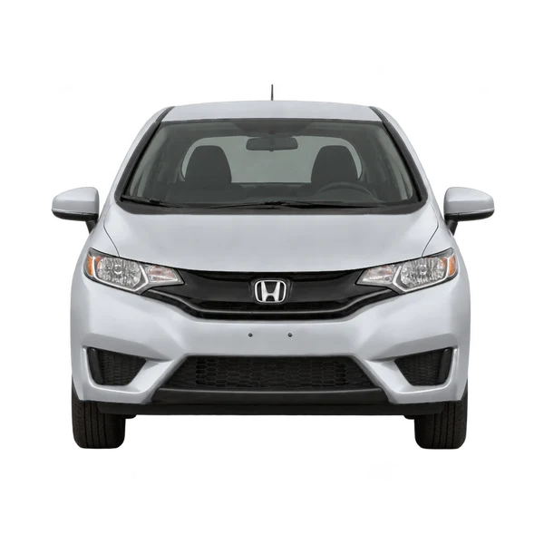 Honda Fit 2015 باللون فضي، منظر أمامي