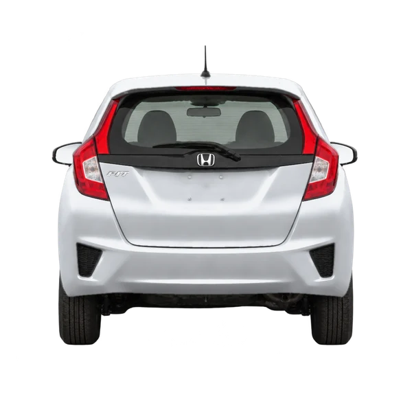 Honda Fit 2016 باللون فضي، منظر من الخلف