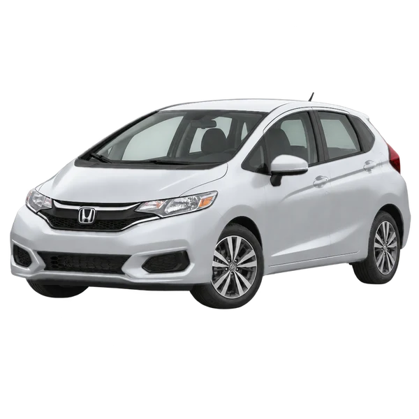 シルバーの2018 Honda Fit（フロントスリークォーター(左向き)ビュー）