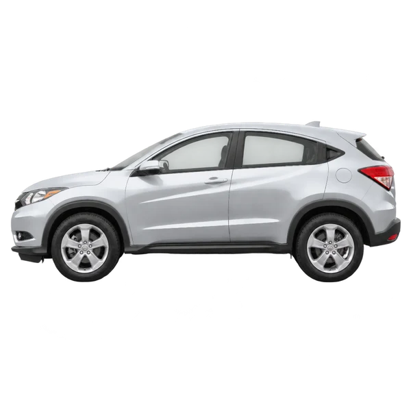 Honda HR-V 2015 argent, vue côté (vers la gauche)
