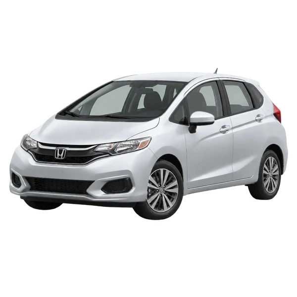 Honda Jazz 2020 prata, vista dianteira em três quartos (voltada para a esquerda)