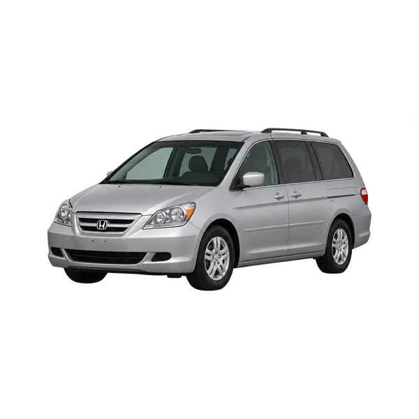 silver 2005 Honda Odyssey front three-quarter (facing left) view