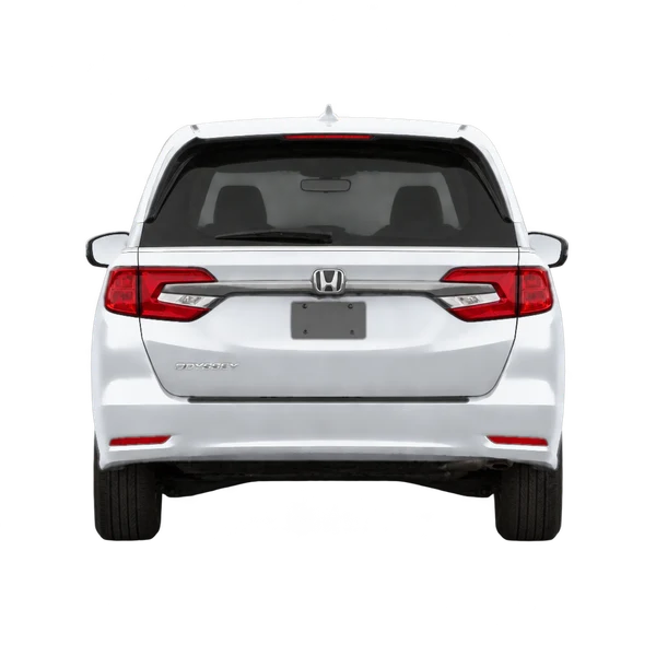 Honda Odyssey 2021 prata, vista traseira