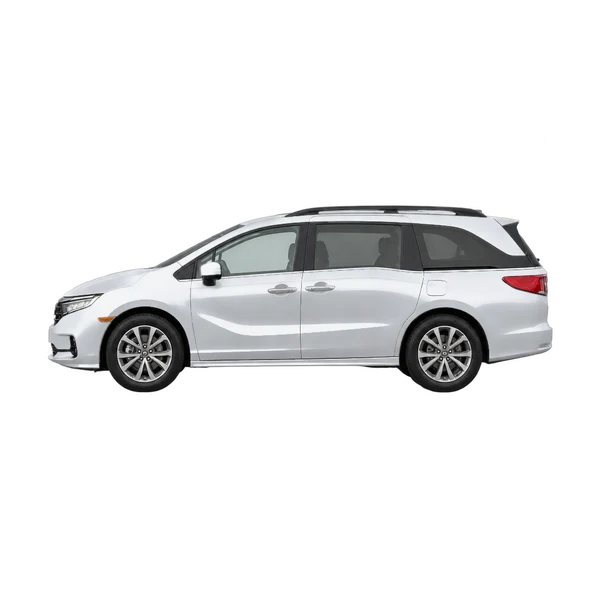silver 2021 Honda Odyssey side (facing left) view