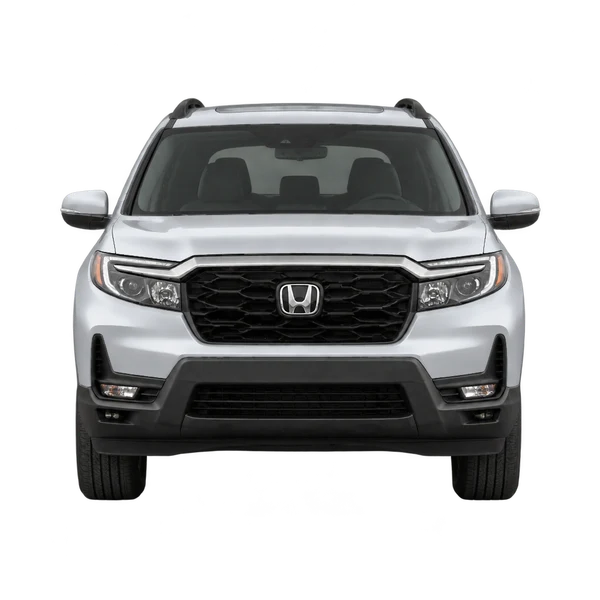 Honda Passport 2022 باللون فضي، منظر أمامي