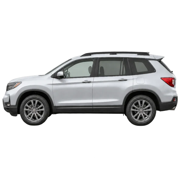 Honda Passport 2022 باللون فضي، منظر جانبي (متجه إلى اليسار)