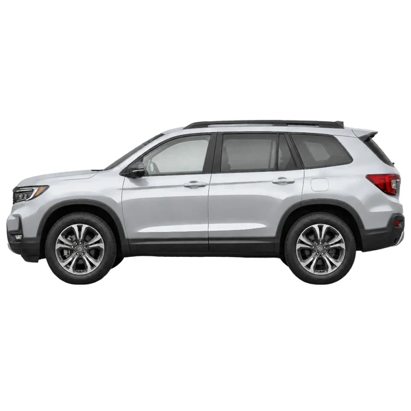 Honda Passport 2026 prata, vista lateral (voltada para a esquerda)