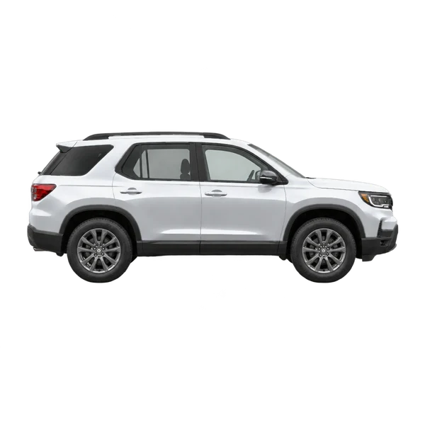 Honda Passport 2027 باللون فضي، منظر منظر جانبي (باتجاه اليمين)