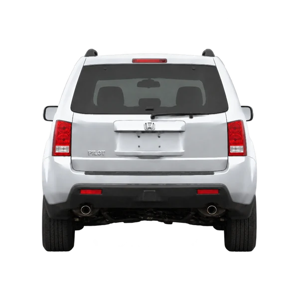 Honda Pilot 2010 prata, vista traseira