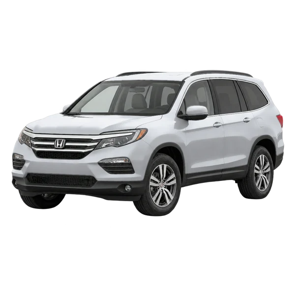 シルバーの2018 Honda Pilot(フロントスリークォーター(左向き)ビュー)