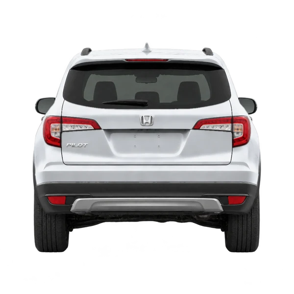 Honda Pilot 2022 prata, vista traseira