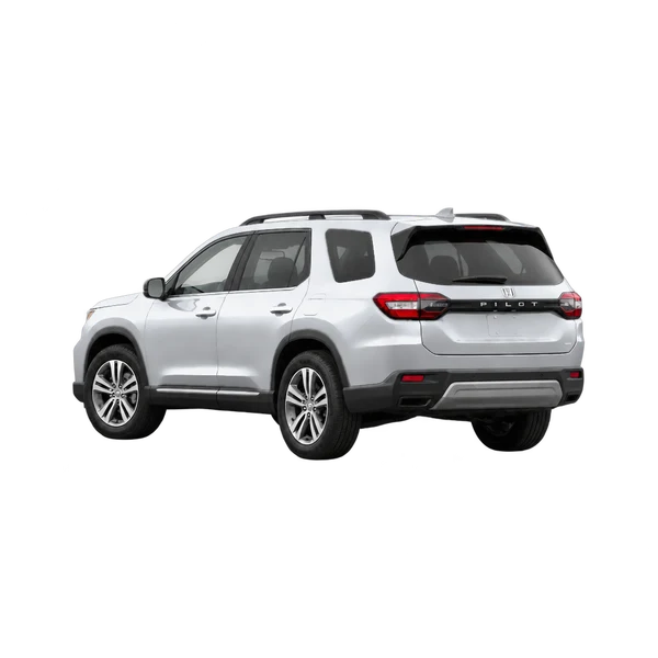 silver 2023 Honda Pilot rear three-quarter (facing left) view