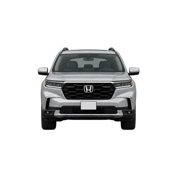 Honda Pilot 2025 باللون فضي، منظر أمامي