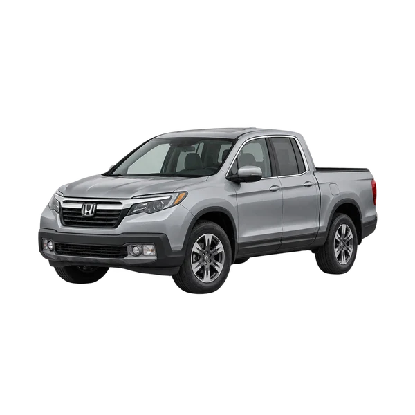 silver 2017 Honda Ridgeline front three-quarter (facing left) view