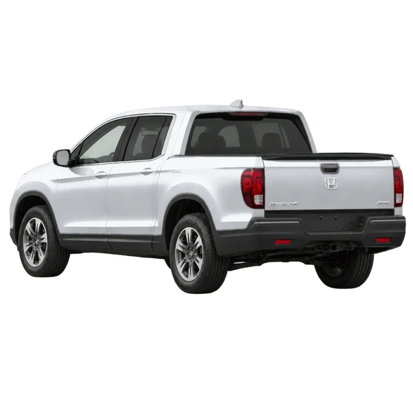 2021 Honda Ridgeline in Silber, Ansicht: Dreiviertelansicht von hinten (nach links gerichtet)