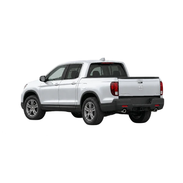 silver 2022 Honda Ridgeline rear three-quarter (facing left) view