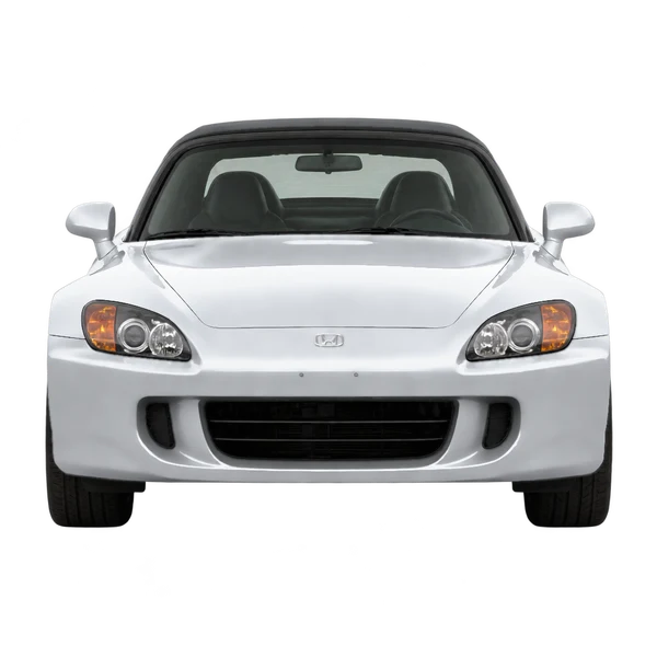 Honda S2000 2000 en plateado, vista frontal