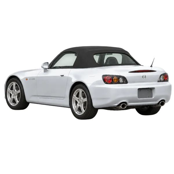 Honda S2000 2004 prata, vista três quartos traseira (voltada para a esquerda)