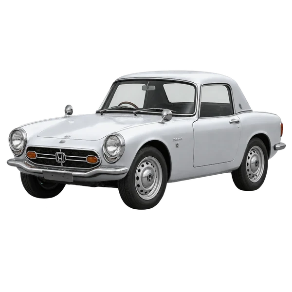 Honda S800 2015 prata, vista dianteira em três quartos (voltada para a esquerda)