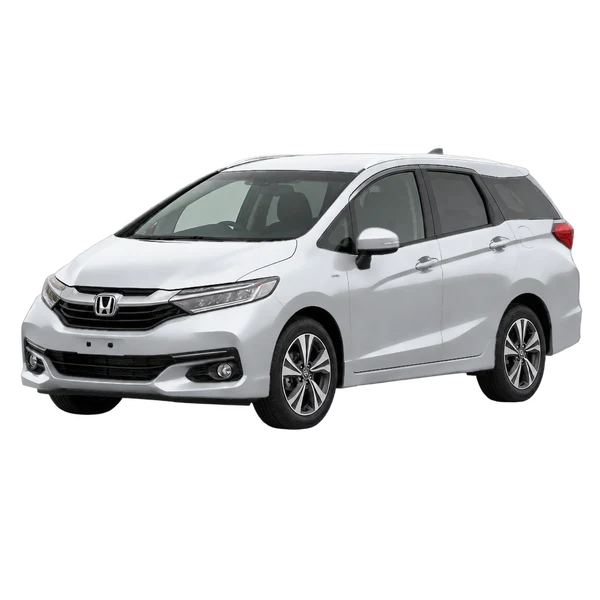 Honda Shuttle 2020 en plateado, vista frontal tres cuartos (hacia la izquierda)