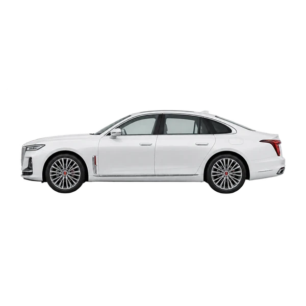 Hongqi H9 2025 blanc, vue côté (vers la gauche)