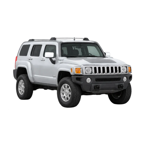 Hummer H3 2017 prata, vista três quartos dianteiro (voltado para a direita)