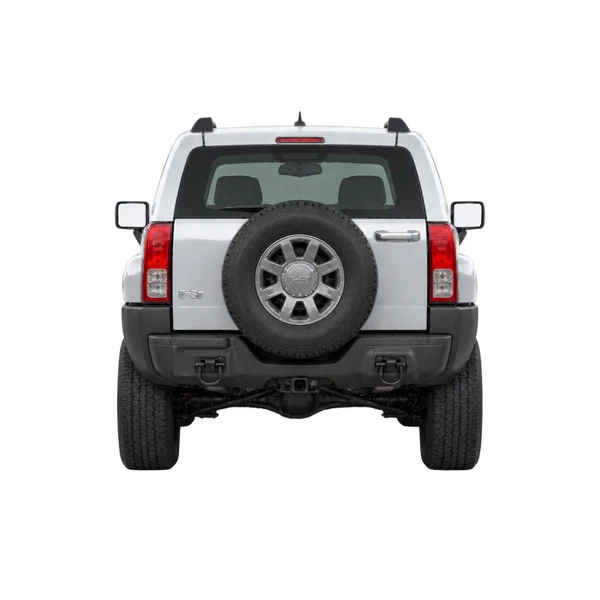 Hummer H3 2017 prata, vista traseira