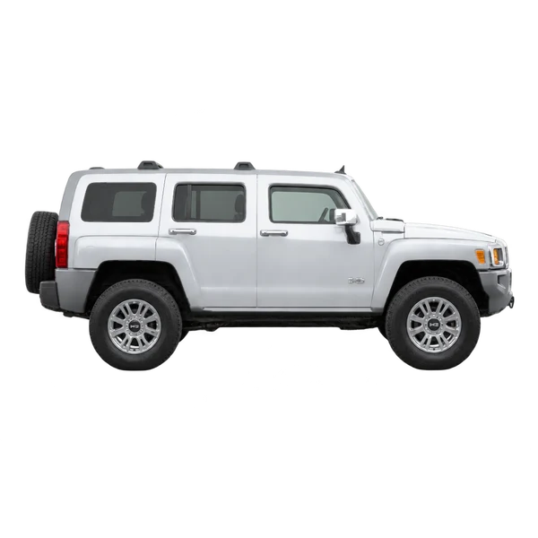 Hummer H3 2017 prata, vista lateral (voltada para a direita)