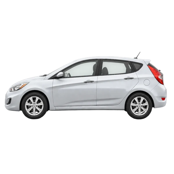 Hyundai Accent 2014 argent, vue côté (vers la gauche)