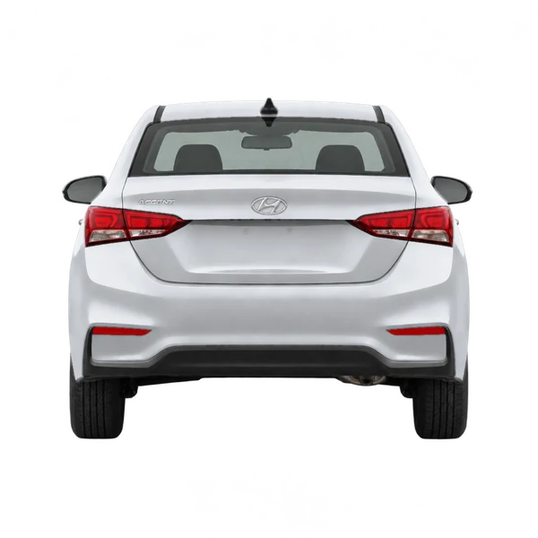 Hyundai Accent 2022 argent, vue arrière