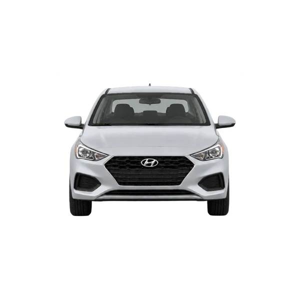 Hyundai Accent 2024 باللون فضي، منظر أمامي