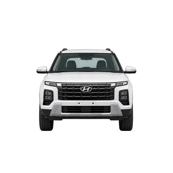 Hyundai Creta 2025 باللون أبيض، منظر أمامي