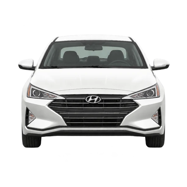 2020 Hyundai Elantra in weiß, Ansicht: Front
