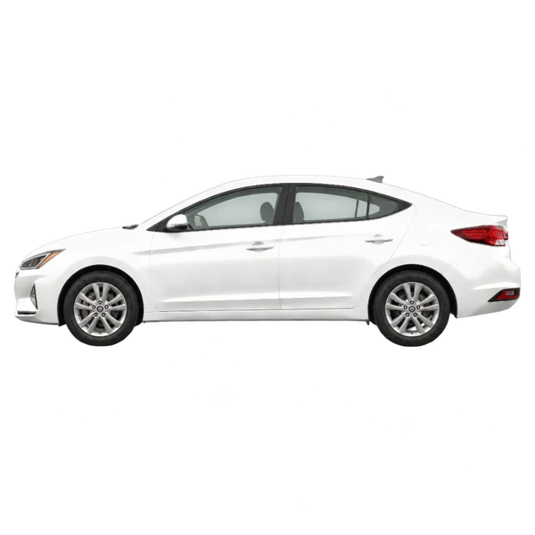 2020 Hyundai Elantra in weiß, Ansicht: Seite (nach links gerichtet)