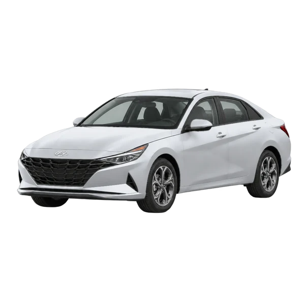 2021 Hyundai Elantra in Silber, Ansicht: Dreiviertelansicht vorne (nach links gerichtet)