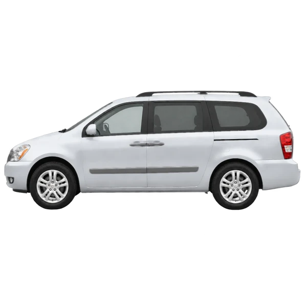 シルバーの2007 Hyundai Entourage(側面(左向き)ビュー)