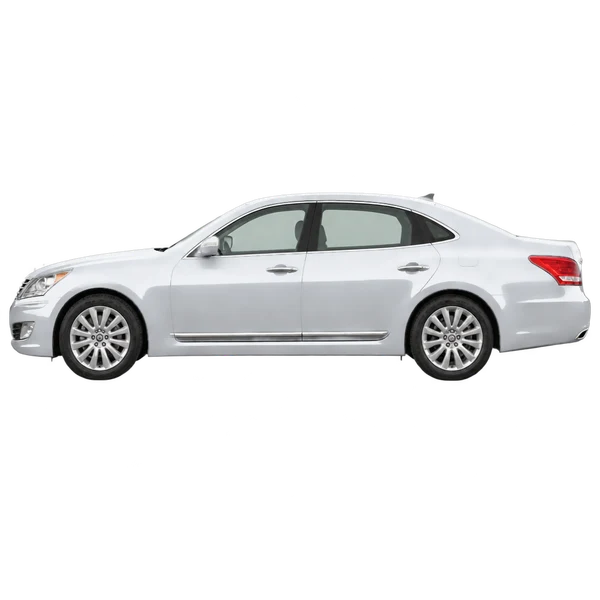 Hyundai Equus 2014 en plateado, vista lateral (mirando a la izquierda)