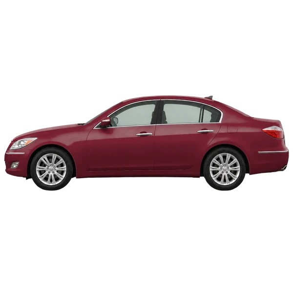2012 Hyundai Genesis in burgunderrot, Ansicht: Seite (nach links gerichtet)