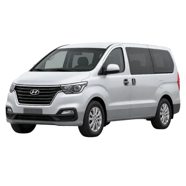 2016 Hyundai H-1 in Silber, Ansicht: Dreiviertelansicht vorne (nach links gerichtet)