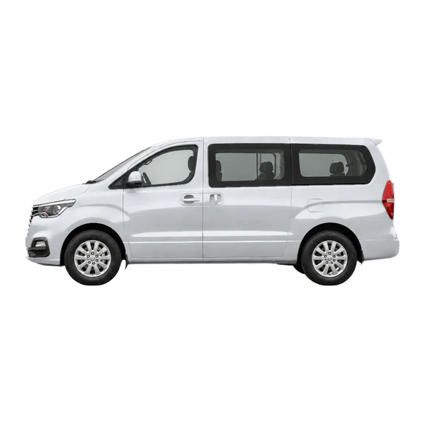 シルバーの2019 Hyundai H-1（側面（左向き）ビュー）