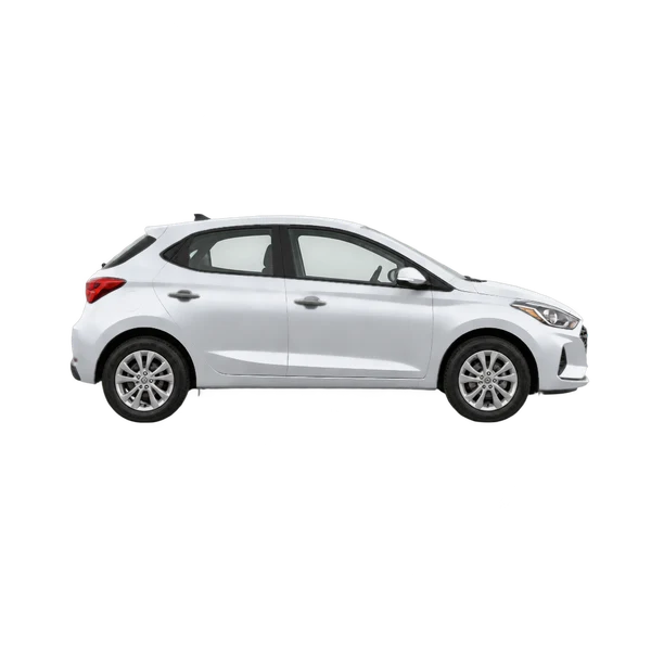 Hyundai HB20 2023 argent, vue profil (tourné vers la droite)